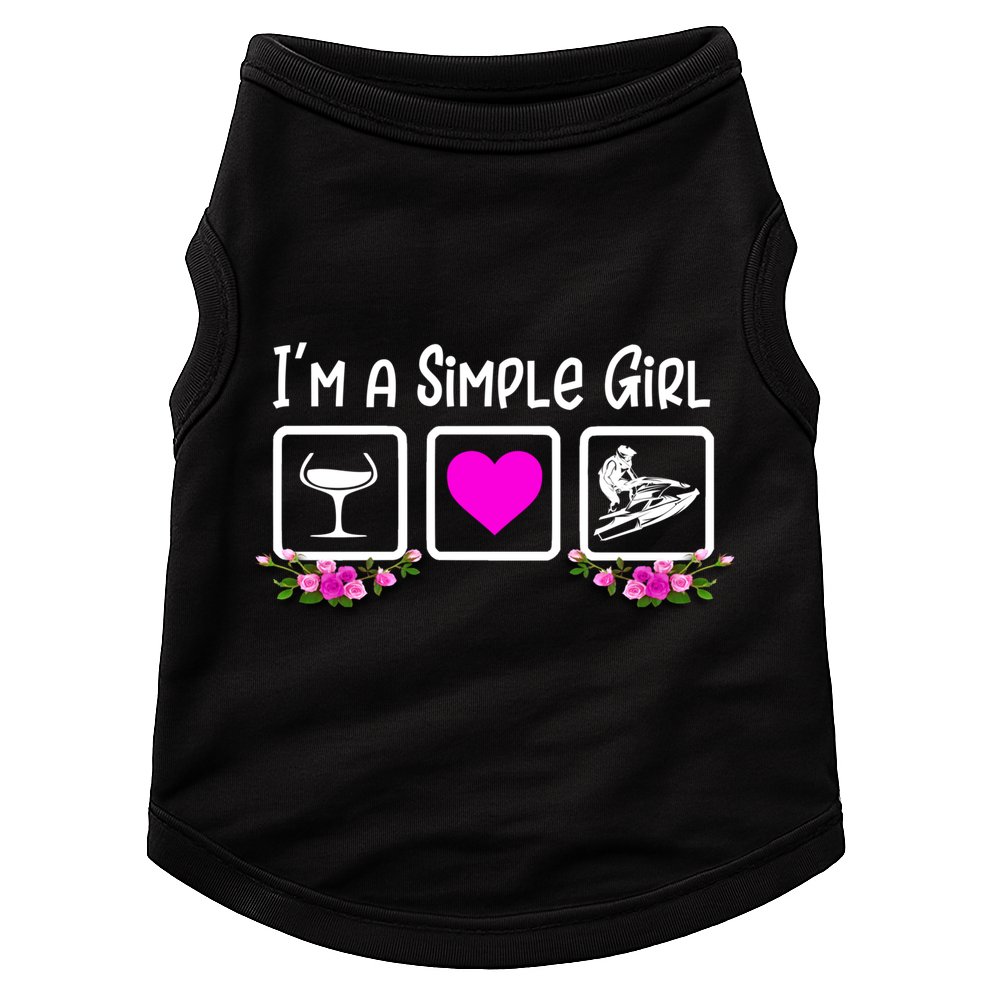 Eat Sleep Jetski Water Sports Floral Simple Jet Skiing Great Gift Doggie Tank