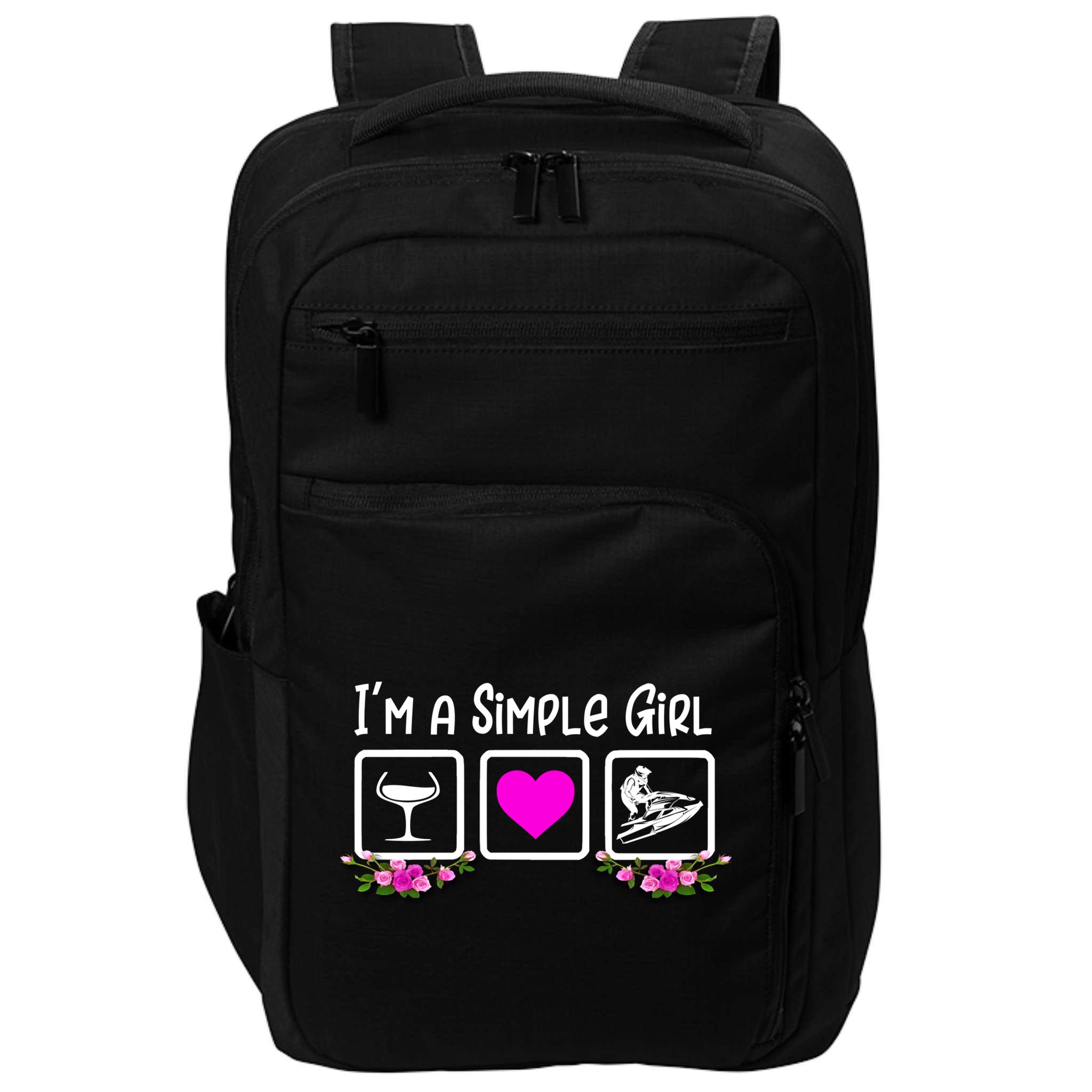 Eat Sleep Jetski Water Sports Floral Simple Jet Skiing Great Gift Impact Tech Backpack
