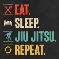 Eat Sleep Jiujitsu Repeat Funny Jiujitsu Martial Art Combat 15oz Campfire Ceramic Mug