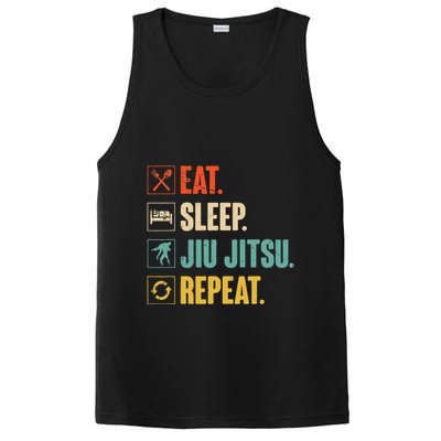 Eat Sleep Jiujitsu Repeat Funny Jiujitsu Martial Art Combat PosiCharge Competitor Tank