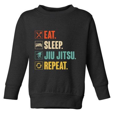 Eat Sleep Jiujitsu Repeat Funny Jiujitsu Martial Art Combat Toddler Sweatshirt