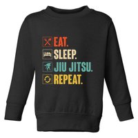 Eat Sleep Jiujitsu Repeat Funny Jiujitsu Martial Art Combat Toddler Sweatshirt