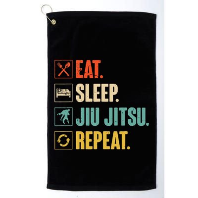 Eat Sleep Jiujitsu Repeat Funny Jiujitsu Martial Art Combat Golf Towel