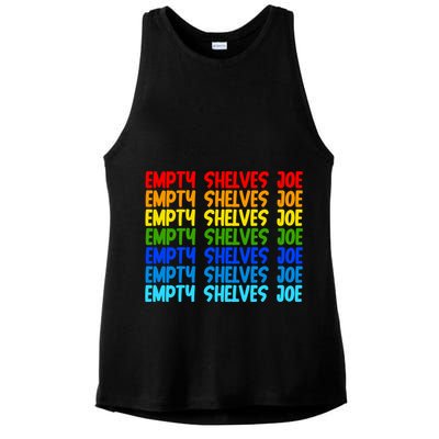 Empty Shelves Joe Retro Colorful Ladies PosiCharge Tri-Blend Wicking Tank