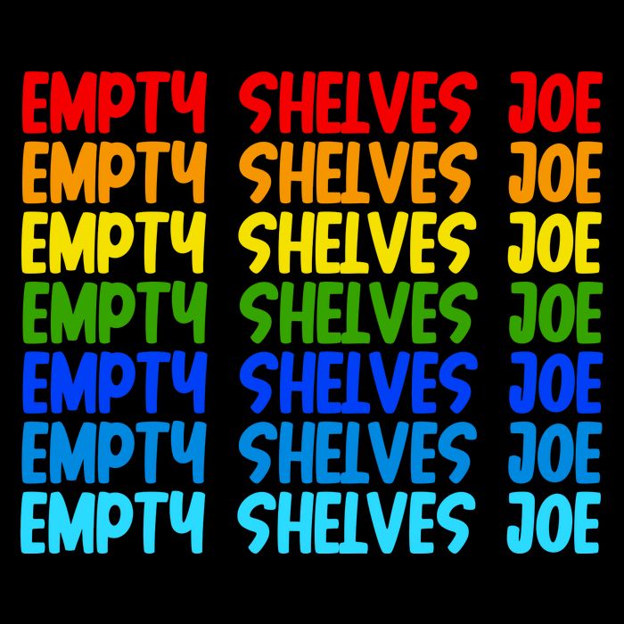 Empty Shelves Joe Retro Colorful Button
