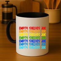 Empty Shelves Joe Retro Colorful Mug