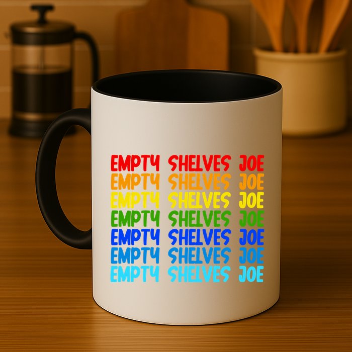 Empty Shelves Joe Retro Colorful Mug