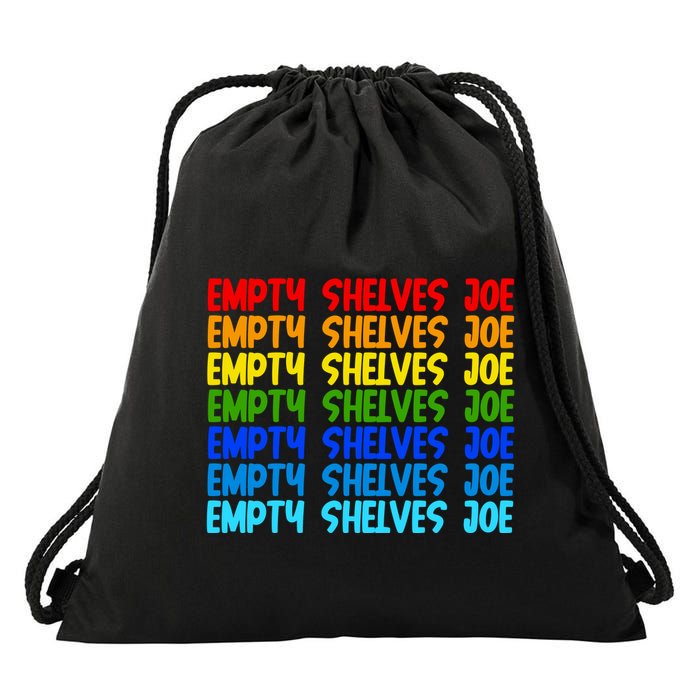 Empty Shelves Joe Retro Colorful Drawstring Bag