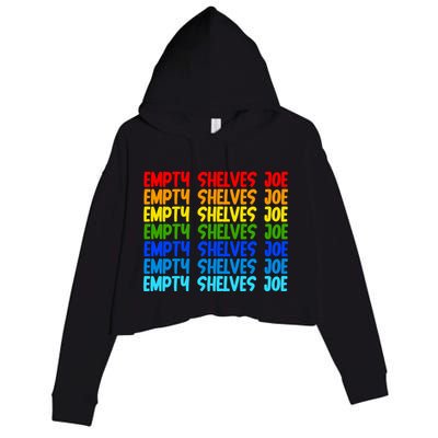 Empty Shelves Joe Retro Colorful Crop Fleece Hoodie