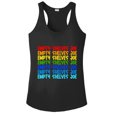 Empty Shelves Joe Retro Colorful Ladies PosiCharge Competitor Racerback Tank