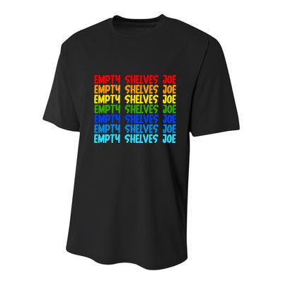 Empty Shelves Joe Retro Colorful Youth Performance Sprint T-Shirt