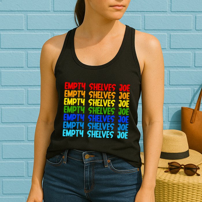 Empty Shelves Joe Retro Colorful Womens Tank Top