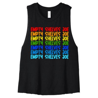 Empty Shelves Joe Retro Colorful Women's Racerback Cropped Tank