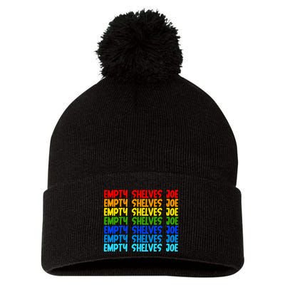 Empty Shelves Joe Retro Colorful Pom Pom 12in Knit Beanie
