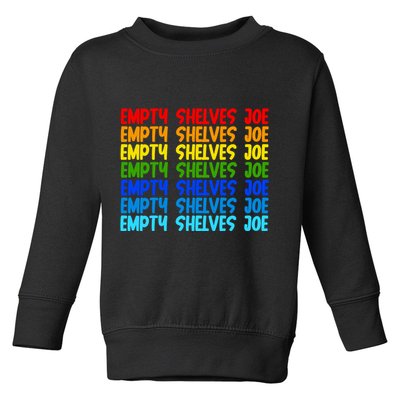 Empty Shelves Joe Retro Colorful Toddler Sweatshirt