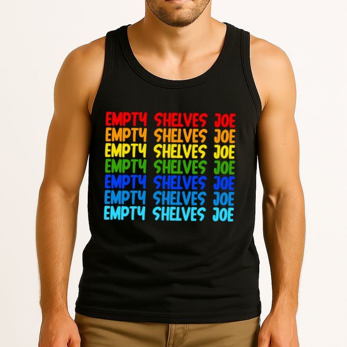 Empty Shelves Joe Retro Colorful Tank Top