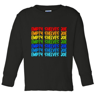 Empty Shelves Joe Retro Colorful Toddler Long Sleeve Shirt