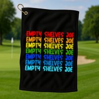 Empty Shelves Joe Retro Colorful Golf Towel