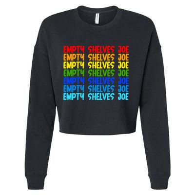 Empty Shelves Joe Retro Colorful Cropped Pullover Crew