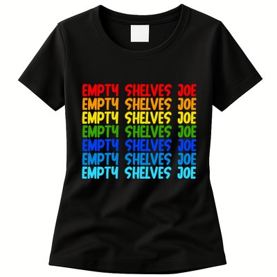 Empty Shelves Joe Retro Colorful Womens T-Shirt