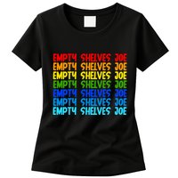 Empty Shelves Joe Retro Colorful Womens T-Shirt