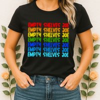 Empty Shelves Joe Retro Colorful Womens T-Shirt