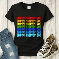 Empty Shelves Joe Retro Colorful Womens T-Shirt