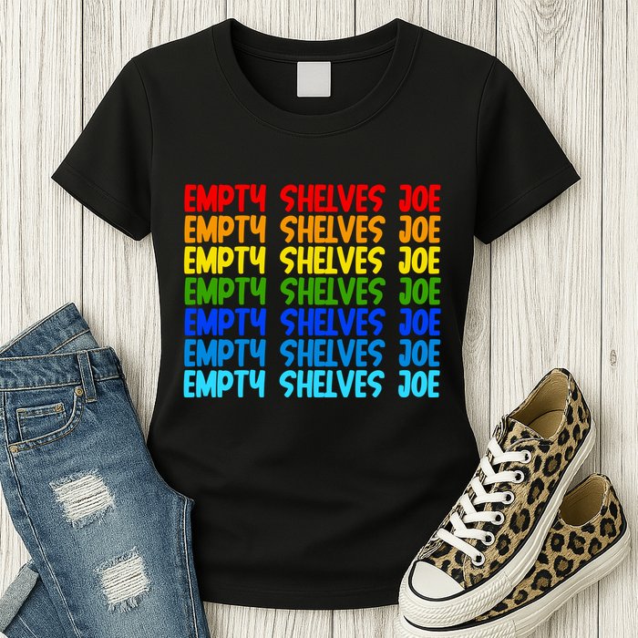 Empty Shelves Joe Retro Colorful Womens T-Shirt