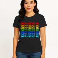 Empty Shelves Joe Retro Colorful Womens T-Shirt