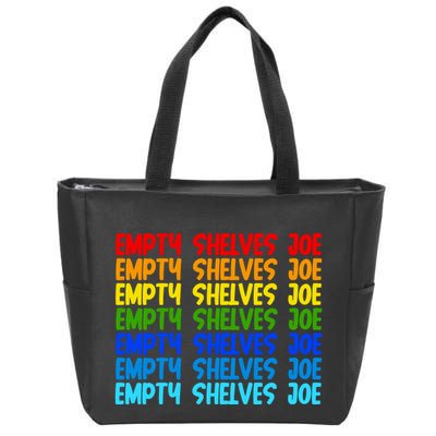 Empty Shelves Joe Retro Colorful Zip Tote Bag
