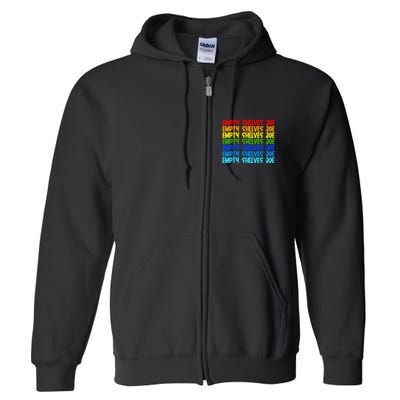 Empty Shelves Joe Retro Colorful Full Zip Hoodie