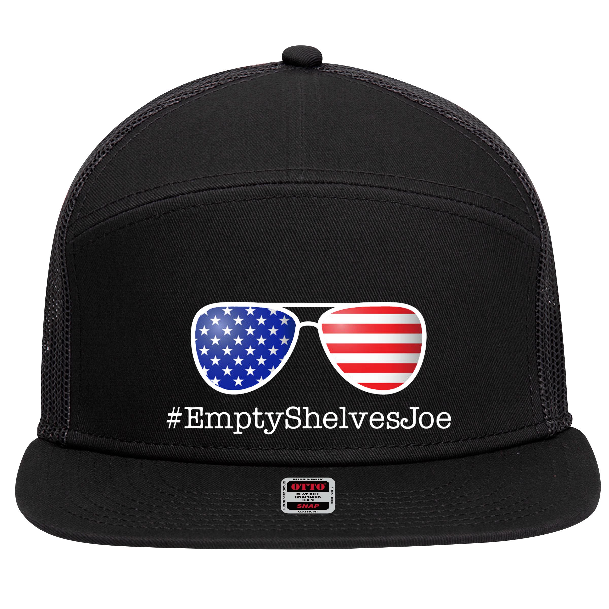 Empty Shelves Joe, #EmptyShelvesJoe USA Shades 7 Panel Mesh Trucker Snapback Hat