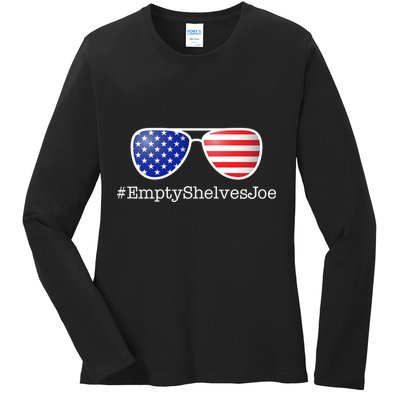 Empty Shelves Joe, #EmptyShelvesJoe USA Shades Ladies Long Sleeve Shirt