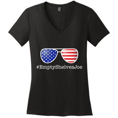 Empty Shelves Joe, #EmptyShelvesJoe USA Shades Women's V-Neck T-Shirt