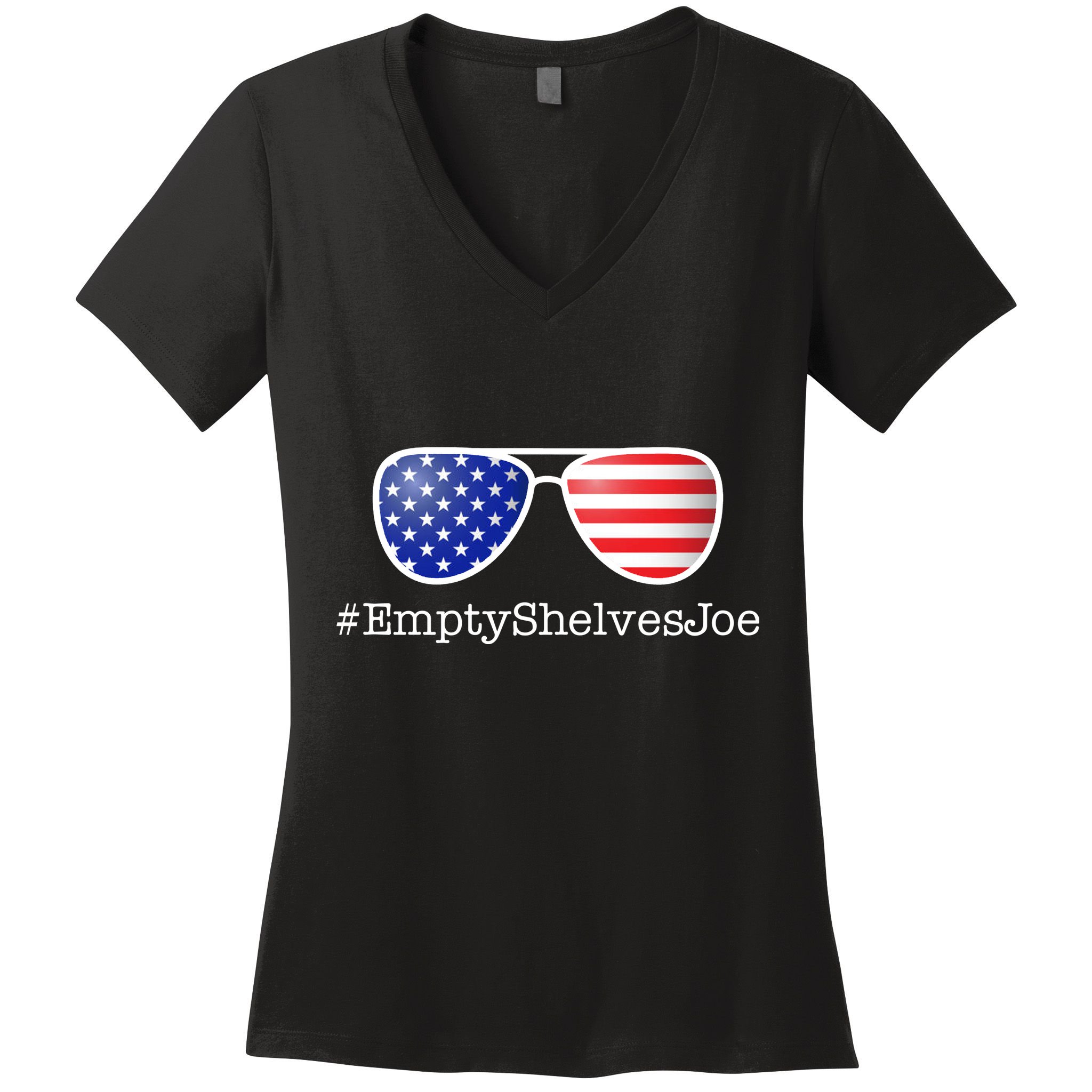 Empty Shelves Joe, #EmptyShelvesJoe USA Shades Women's V-Neck T-Shirt