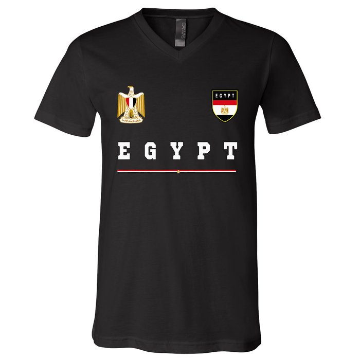 Egypt Sportsoccer Jersey Flag Football Cairo V-Neck T-Shirt