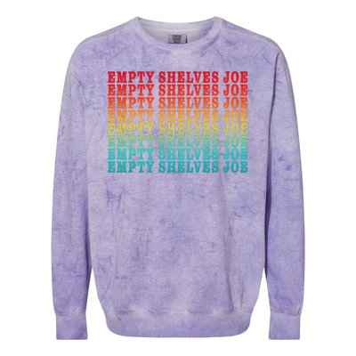 Empty Shelves Joe Anti Joe Biden Repeating Colorblast Crewneck Sweatshirt