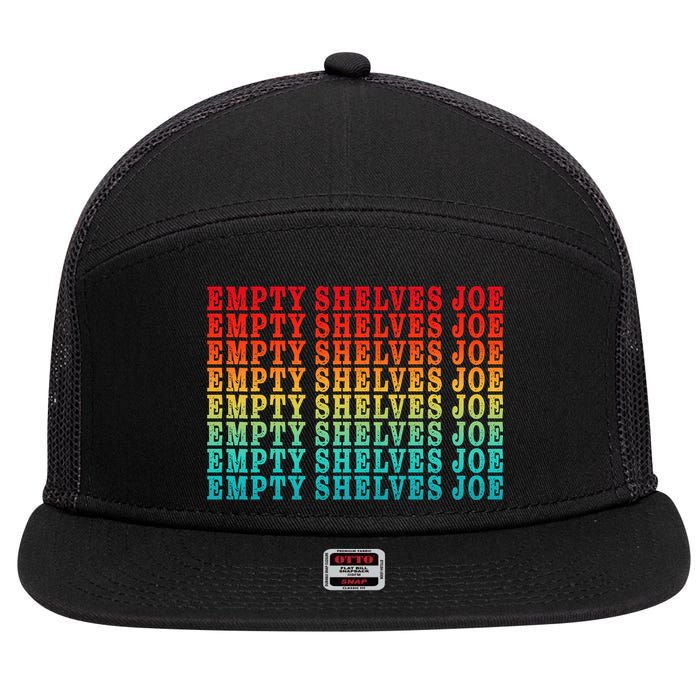 Empty Shelves Joe Anti Joe Biden Repeating 7 Panel Mesh Trucker Snapback Hat