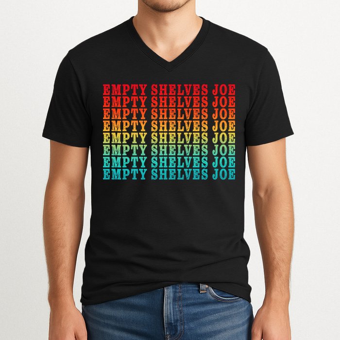 Empty Shelves Joe Anti Joe Biden Repeating V-Neck T-Shirt