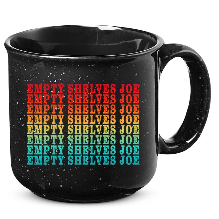 Empty Shelves Joe Anti Joe Biden Repeating 15oz Campfire Ceramic Mug