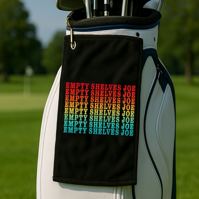 Empty Shelves Joe Anti Joe Biden Repeating Golf Towel