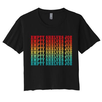 Empty Shelves Joe Anti Joe Biden Repeating Crop Top