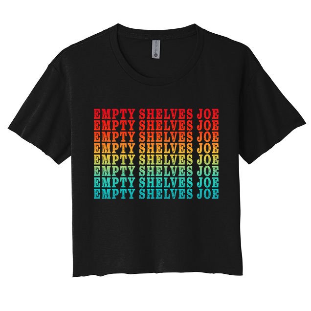 Empty Shelves Joe Anti Joe Biden Repeating Crop Top