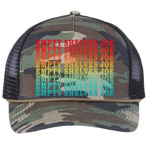 Empty Shelves Joe Anti Joe Biden Repeating Retro Rope Trucker Hat Cap