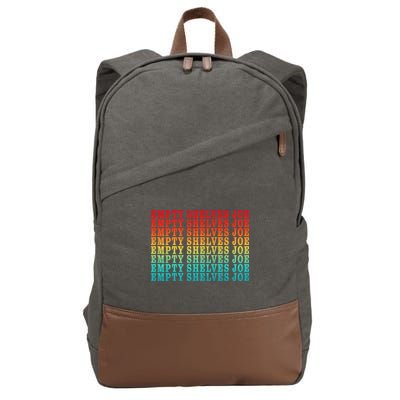Empty Shelves Joe Anti Joe Biden Repeating Cotton Canvas Backpack