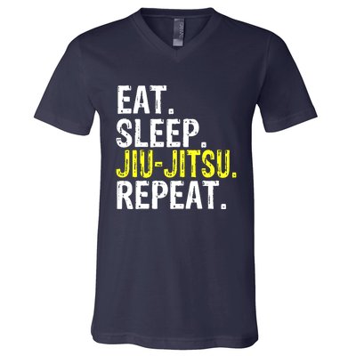 Eat Sleep JiuJitsu Repeat Gift V-Neck T-Shirt