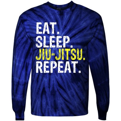 Eat Sleep JiuJitsu Repeat Gift Tie-Dye Long Sleeve Shirt