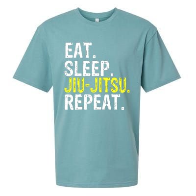 Eat Sleep JiuJitsu Repeat Gift Sueded Cloud Jersey T-Shirt