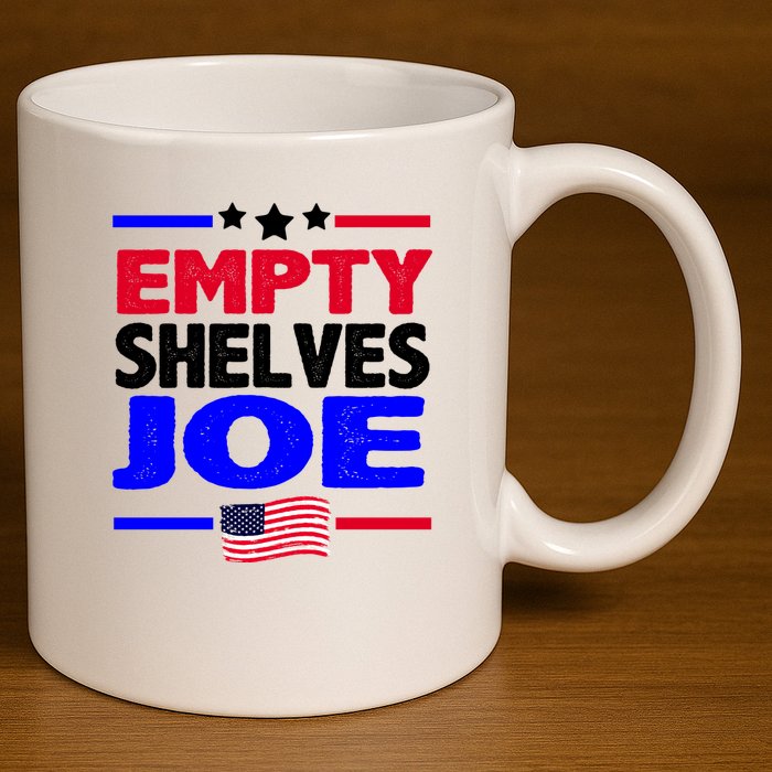 Empty Shelves Joe 11oz C Handle Ceramic Mug
