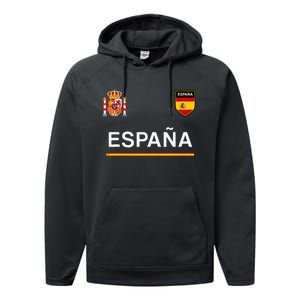 Espana Sportsoccer Jersey Flag Football Madrid Performance Fleece Hoodie